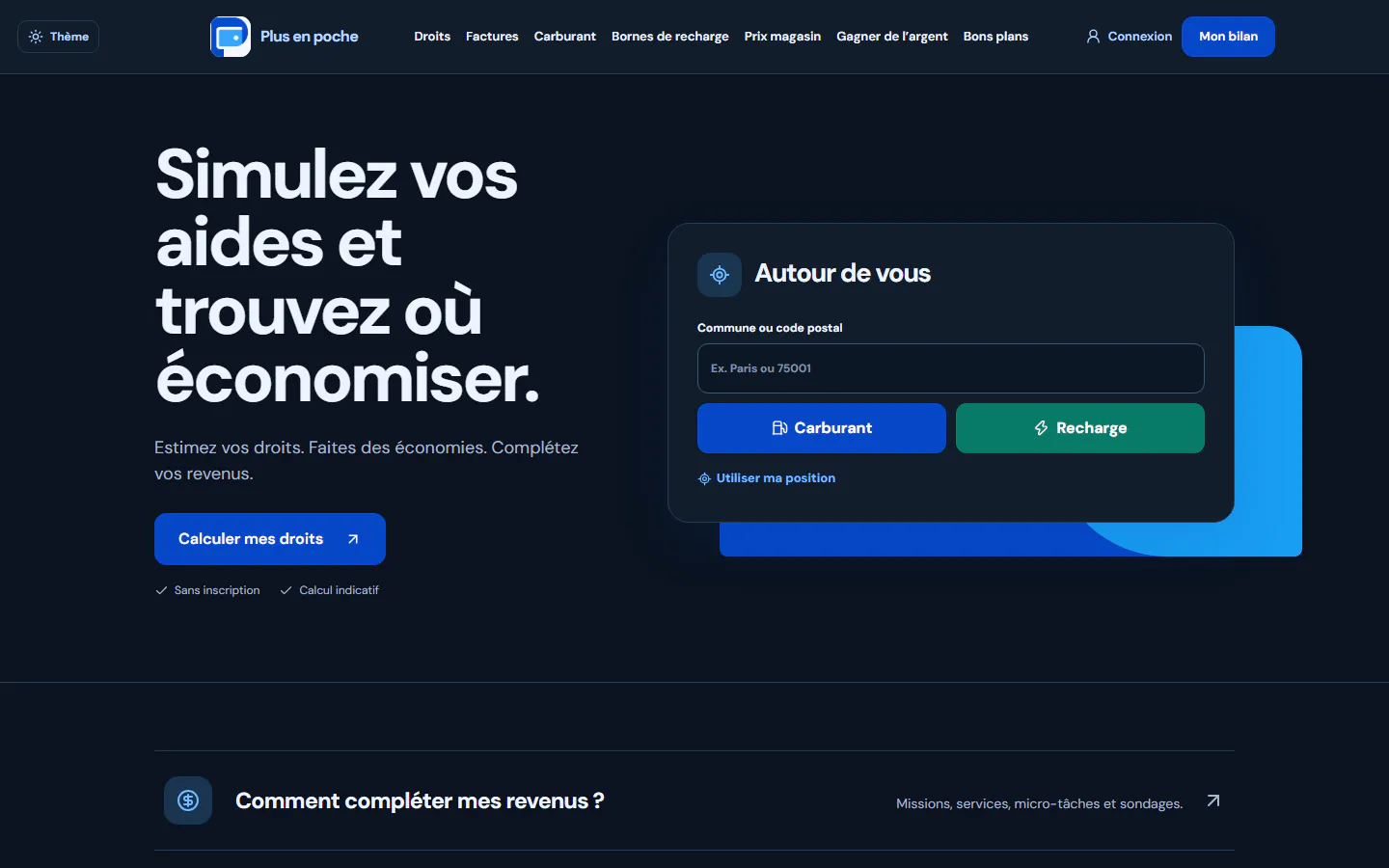 Plus en Poche home page